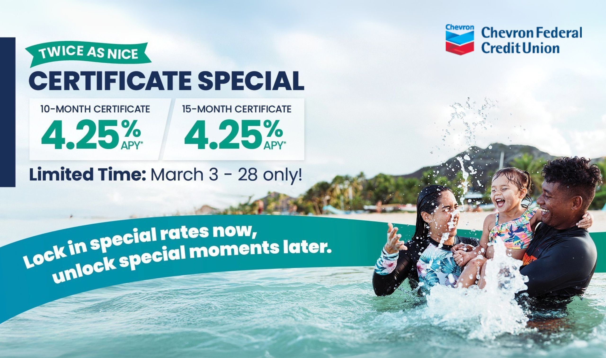 Chevron Federal Credit Union share certificate campaign