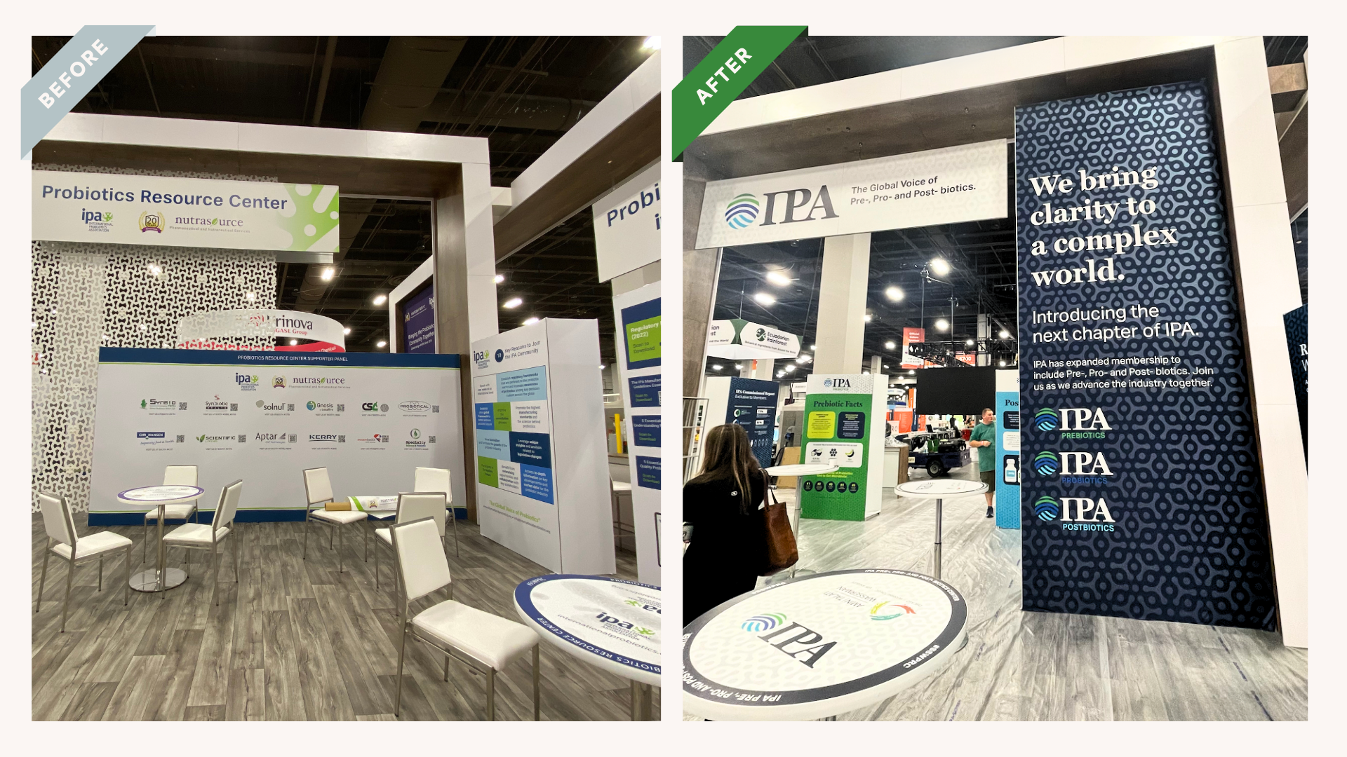The global board of the International Probiotics Association initially requested a complete name change, but after providing evidence about the equity in the IPA name, we convinced them that a brand refresh would be more effective and less expensive to accommodate their goals.