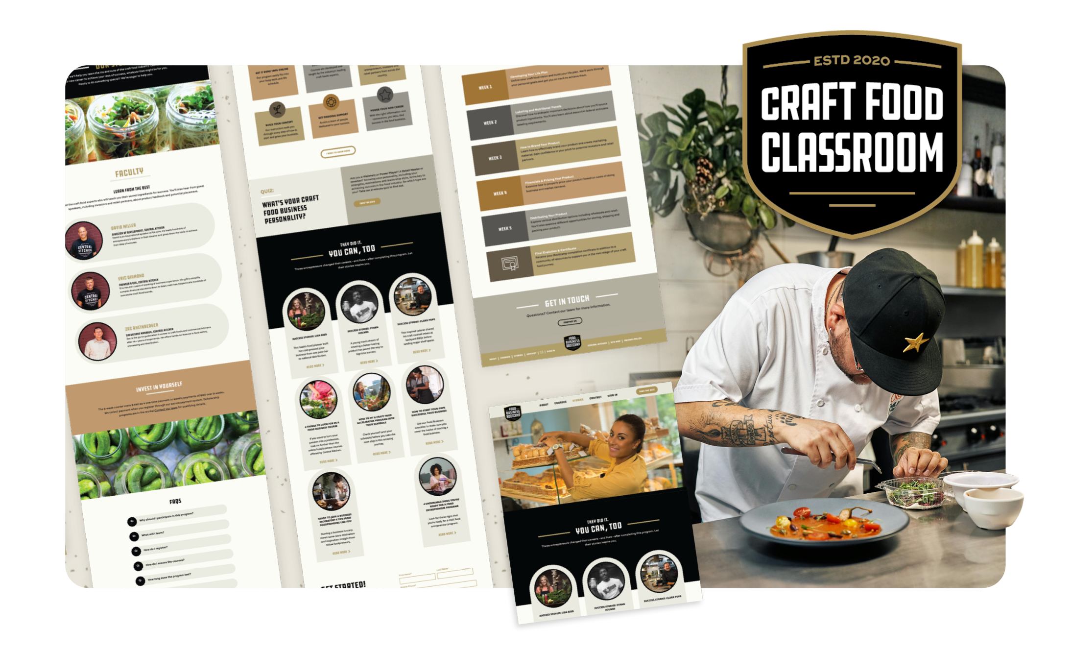 MUSE Craft Food Classroom Brand Website Design